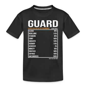 Gardien de sécurité Garde Cadeau de garde - T-shirt bio Premium Enfant - noir - Devant