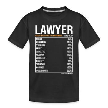 Anwalt tageswerte Anwalt Geschenk - Kinder Premium Bio T-Shirt - Schwarz - Vorne