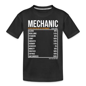 Mechaniker tageswerte Lustiger Mechaniker - Kinder Premium Bio T-Shirt - Schwarz - Vorne