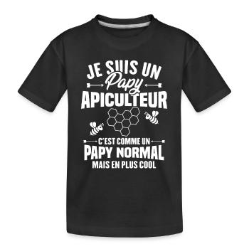 Je suis un papy Apiculteur et un papy normal - T-shirt bio Premium Enfant - noir - Devant