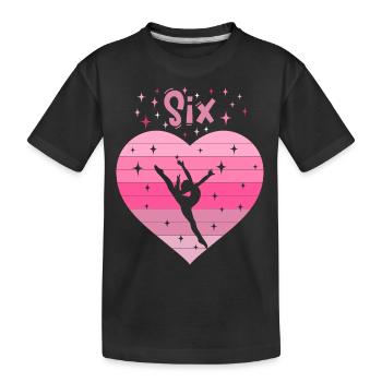 Turnerin Ballett 6. Geburtstag - Kinder Premium Bio T-Shirt - Schwarz - Vorne