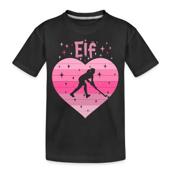 Hockeyspielerin 11. Geburtstag - Kinder Premium Bio T-Shirt - Schwarz - Vorne