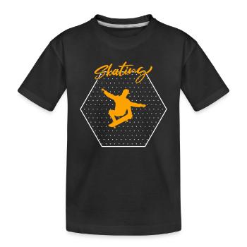 Patinage - T-shirt bio Premium Enfant - noir - Devant