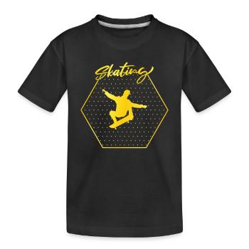 Patinage - T-shirt bio Premium Enfant - noir - Devant