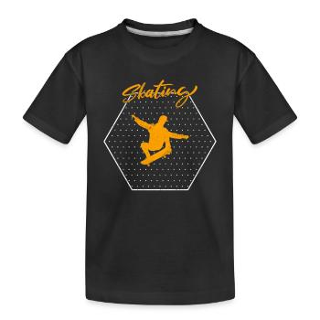 Patinage - T-shirt bio Premium Enfant - noir - Devant