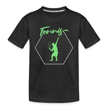Tennis - T-shirt bio Premium Enfant - noir - Devant