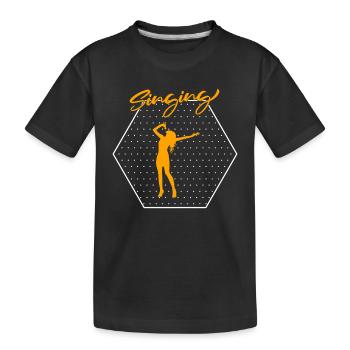 Sing - Kids' Premium Organic T-Shirt - black - Front