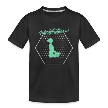 Meditation - Kids' Premium Organic T-Shirt - black - Front