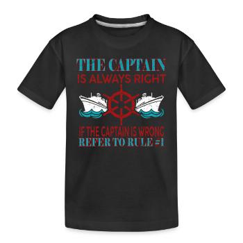 Schifffahrt Regeln Boot Kapitän - Kinder Premium Bio T-Shirt - Schwarz - Vorne