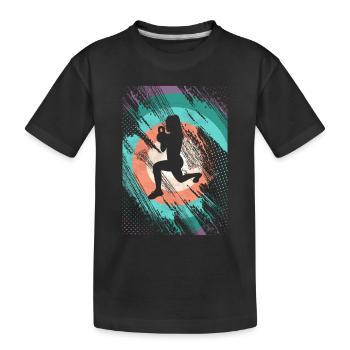 Retro HIIT - Kinder Premium Bio T-Shirt - Schwarz - Vorne