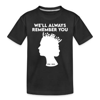 RIP Queen nous nous souviendrons toujours de vous - T-shirt bio Premium Enfant - noir - Devant