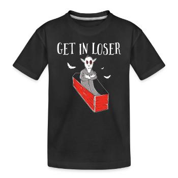 Get In Loser, Vampir-monster Im Sarg - Kinder Premium Bio T-Shirt - Schwarz - Vorne