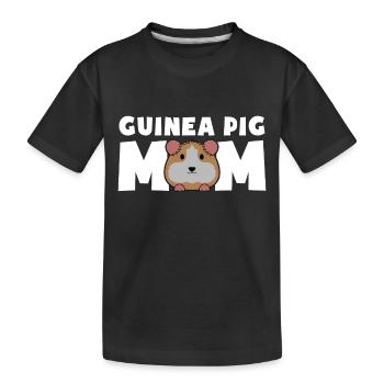 Guinea Pig Mom - Kinder Premium Bio T-Shirt - Schwarz - Vorne