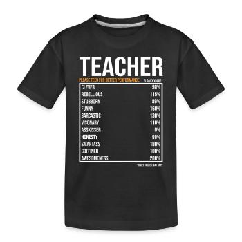 Enseignant Enseignant Drôle Cadeau - T-shirt bio Premium Enfant - noir - Devant