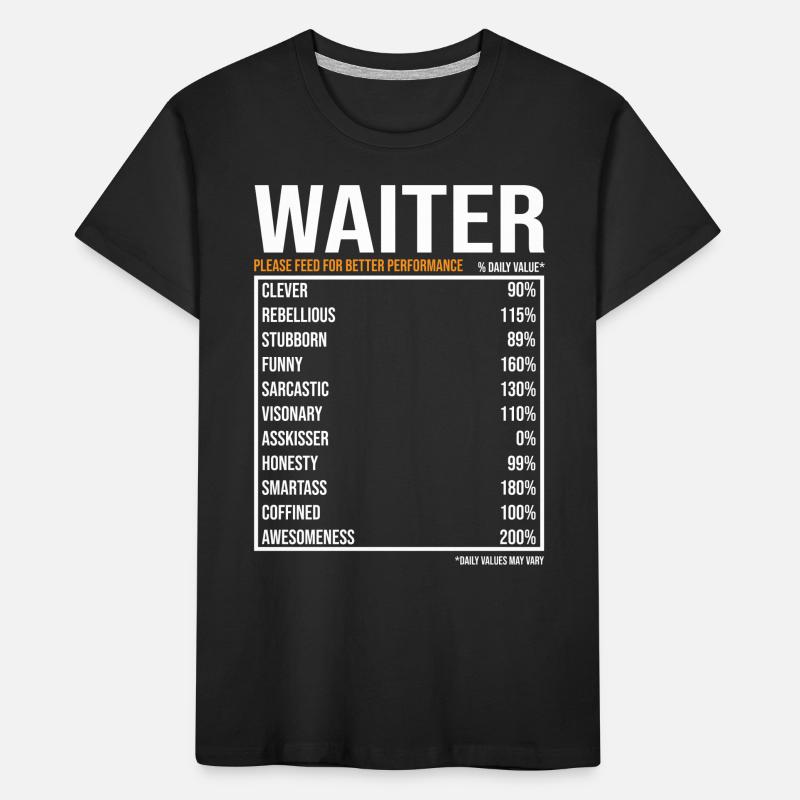 Kellner Spruch Kellner Geschenk Kinder Premium Bio T-Shirt