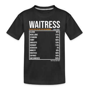 Serveuse Service Staff Disant Cadeau - T-shirt bio Premium Enfant - noir - Devant