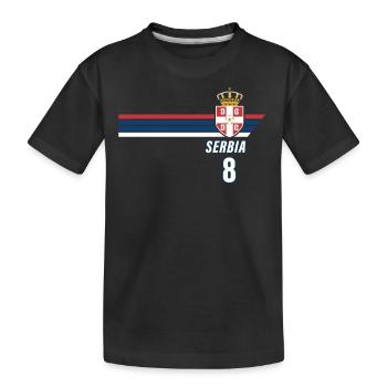 Serbie Srbija Patriotism Football Fan Jersey - T-shirt bio Premium Enfant - noir - Devant