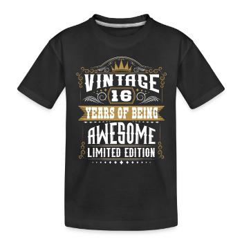 16 ans d’être génial 16 anniversaires 16 ans - T-shirt bio Premium Enfant - noir - Devant