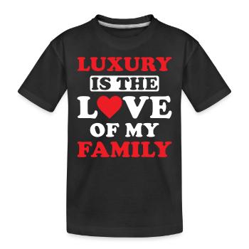 Amour de famille - T-shirt bio Premium Enfant - noir - Devant