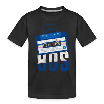 80s 80s Music - Kids' Premium Organic T-Shirt - black - Front