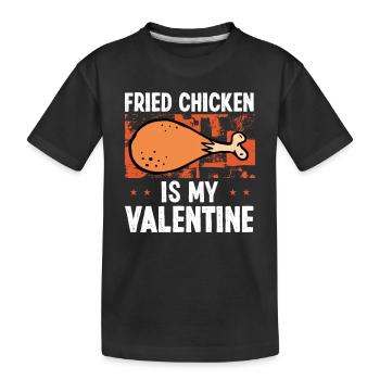 Fried chicken food is my - Kids' Premium Organic T-Shirt - black - Front