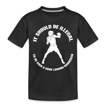Kickboxing Boxe Arts Martiaux Kickboxer Boxer - T-shirt bio Premium Enfant - noir - Devant