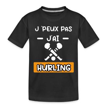 je peux pas j'ai hurling cadeau hurling - T-shirt bio Premium Enfant - noir - Devant