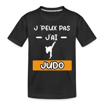 je peux pas j'ai judo cadeau judo - T-shirt bio Premium Enfant - noir - Devant