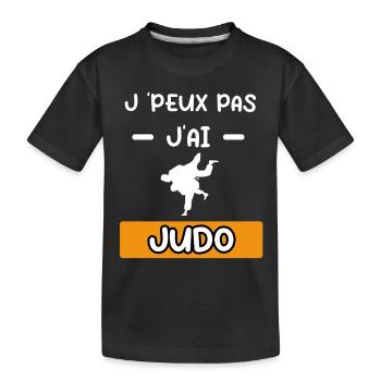 je peux pas j'ai judo judoka cadeau judo - T-shirt bio Premium Enfant - noir - Devant