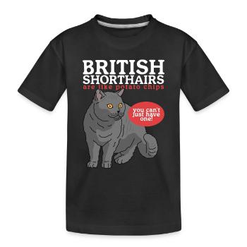 British Shorthair | British Shorthair Gift - Kids' Premium Organic T-Shirt - black - Front