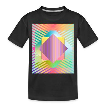 Moderne Kunst Grafik-Design 1 formen Linien Farben - Kinder Premium Bio T-Shirt - Schwarz - Vorne
