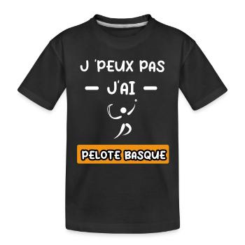 je peux pas j'ai pelote basque cadeau pelote - T-shirt bio Premium Enfant - noir - Devant