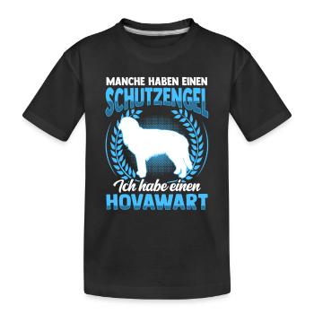 Mein Hovawart ist mein Schutzengel - Kinder Premium Bio T-Shirt - Schwarz - Vorne