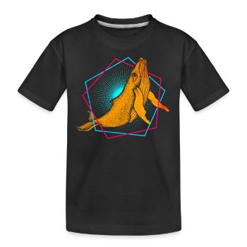 Baleine à bosse - T-shirt bio Premium Enfant - noir - Devant