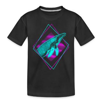 Baleine à bosse - T-shirt bio Premium Enfant - noir - Devant