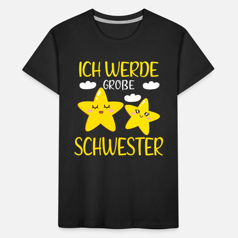Bald Große Schwester Idee Sternchen Schwestern Kinder Premium Bio T-Shirt