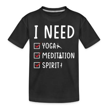 Yoga Meditation Spirit - Kinder Premium Bio T-Shirt - Schwarz - Vorne
