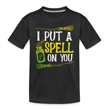 Ich Ziehe Einen Zauber Auf Dich - Kinder Premium Bio T-Shirt - Schwarz - Vorne