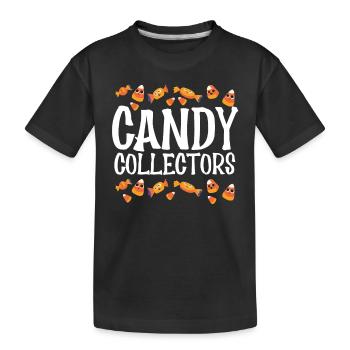 Collectors of Halloween Candy - Kids' Premium Organic T-Shirt - black - Front