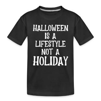 Halloween Ist Ein Lebensstil - Kinder Premium Bio T-Shirt - Schwarz - Vorne