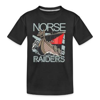 Norse Raiders Nordic Robbers Vikings Norvège - T-shirt bio Premium Enfant - noir - Devant