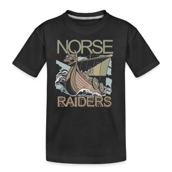 Norse Raiders Nordic Robbers Vikings Norvège - T-shirt bio Premium Enfant - noir - Devant