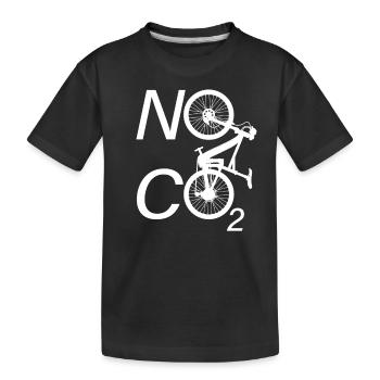 Pas de CO2 Vélo Changement climatique VTT VTT E-Bike - T-shirt bio Premium Enfant - noir - Devant