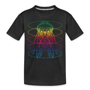 Méduses colorées - T-shirt bio Premium Enfant - noir - Devant