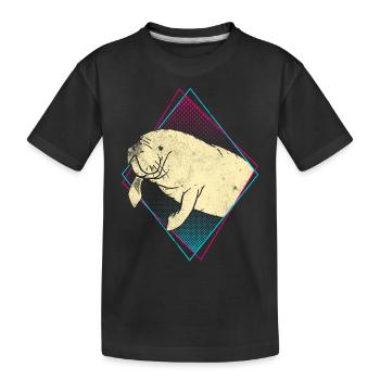 Manatee Manatee - Kids' Premium Organic T-Shirt - black - Front
