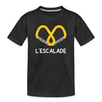 Climbing Mountaineering Mountaineering Alpine Carabiner - Kids' Premium Organic T-Shirt - black - Front