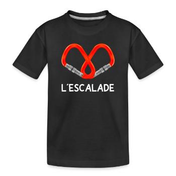 Climbing Mountaineering Mountaineering Alpine Carabiner - Kids' Premium Organic T-Shirt - black - Front