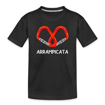 Climbing Mountaineering Mountaineering Alpine Carabiner - Kids' Premium Organic T-Shirt - black - Front