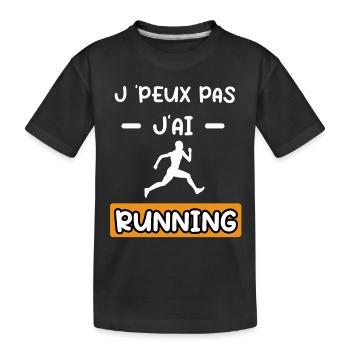 je peux pas j'ai running courir cadeau running - T-shirt bio Premium Enfant - noir - Devant