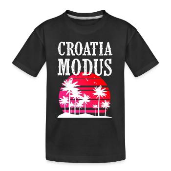 Croatia Modus - Kinder Premium Bio T-Shirt - Schwarz - Vorne